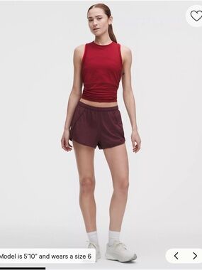 lululemon athletica Burgundy Bay Swiftly Mid-rise Shorts 3"